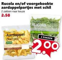 CoopCompact Rucola en/of voorgekookte aardappelpartjes met schil aanbieding