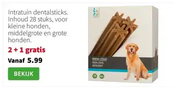 Intratuin Intratuin dentalsticks. Inhoud 28 stuks, voor kleine honden, middelgrote en grote honden. aanbieding