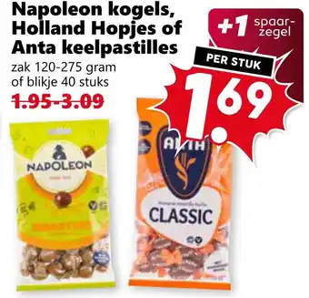 CoopCompact Napoleon kogels, Holland Hopjes of Anta keelpastilles aanbieding