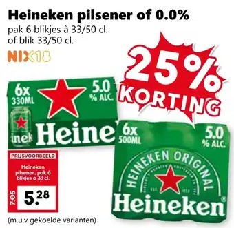 CoopCompact Heineken pilsener of 0.0% aanbieding