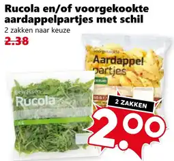 Coop Rucola en/of voorgekookte aardappelpartjes met schil aanbieding