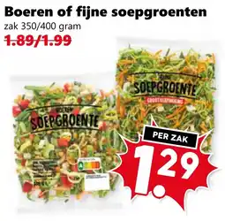 Coop Boeren of fijne soepgroenten aanbieding