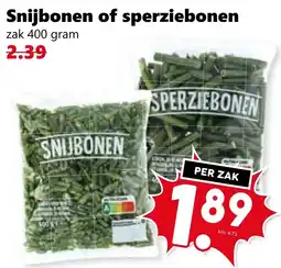 Coop Snijbonen of sperziebonen aanbieding