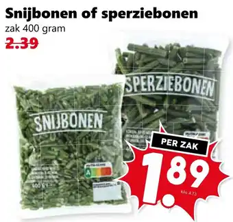 Coop Snijbonen of sperziebonen aanbieding