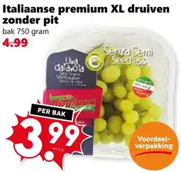 Coop Italiaanse premium XL druiven zonder pit aanbieding