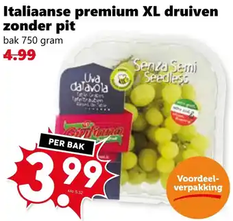Coop Italiaanse premium XL druiven zonder pit aanbieding