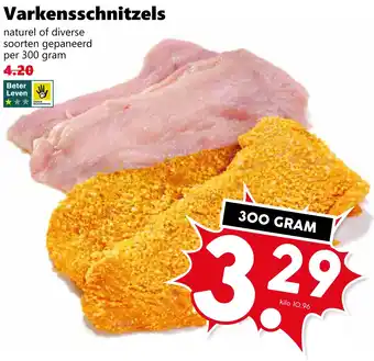 Coop Varkensschnitzels aanbieding