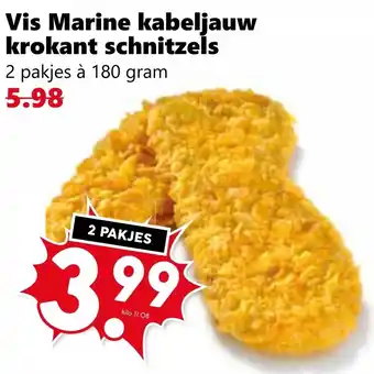 Coop Vis Marine kabeljauw krokant schnitzels aanbieding
