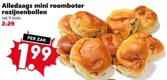 Coop Alledaags mini roomboter rozijnenbollen aanbieding