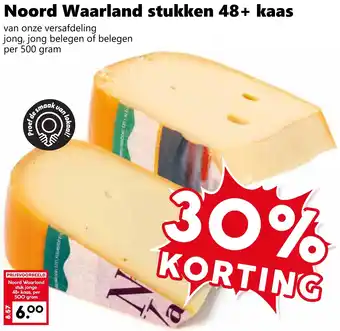 Coop Noord Waarland stukken 48+ kaas aanbieding