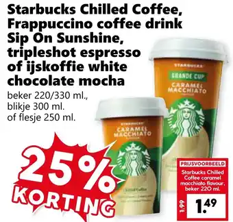 Coop Starbucks Chilled Coffee diversen aanbieding
