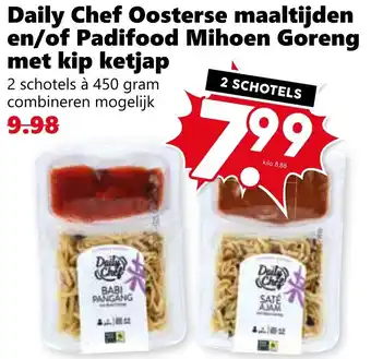 Coop Daily Chef Oosterse maaltijden en/of Padifood Mihoen Goreng met kip ketjap aanbieding