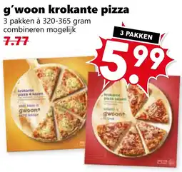 Coop g'woon krokante pizza aanbieding
