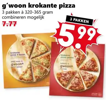 Coop g'woon krokante pizza aanbieding