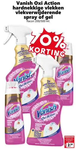 Coop Vanish Oxi Action hardnekkige vlekken vlekverwijderende spray of gel aanbieding