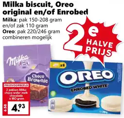 Coop Milka biscuit, Oreo original en/of Enrobed aanbieding