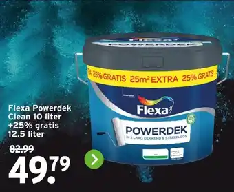 GAMMA Flexa Powerdek Clean 10 liter +25% gratis aanbieding