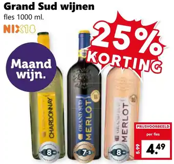 Coop Grand Sud wijnen aanbieding