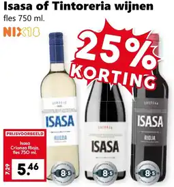 Coop Isasa of Tintoreria wijnen aanbieding