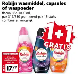 Coop Robijn wasmiddel, capsules of waspoeder aanbieding