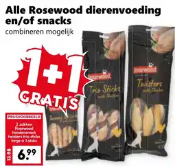 Coop Alle Rosewood dierenvoeding en/of snacks aanbieding