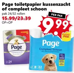 Coop Page toiletpapier kussenzacht of compleet schoon aanbieding