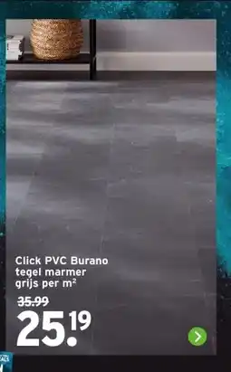 GAMMA Click PVC Burano tegel marmer grijs aanbieding
