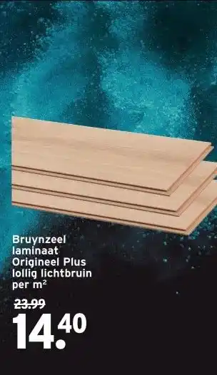 GAMMA Bruynzeel laminaat Origineel Plus lollig lichtbruin aanbieding