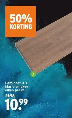 GAMMA Laminaat XB Maris smokey eiken aanbieding