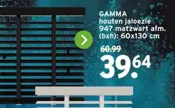 GAMMA GAMMA houten jaloezie 947 matzwart afm. aanbieding