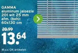 GAMMA GAMMA aluminum jaloezie 201 wit 25 mm aanbieding