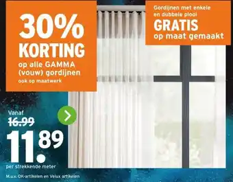 GAMMA alle GAMMA (vouw) gordijnen aanbieding