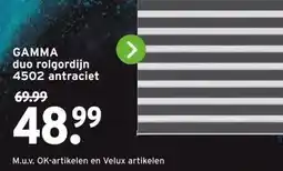 GAMMA GAMMA duo rolgordijn 4502 antraciet aanbieding