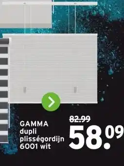 GAMMA GAMMA dupli plisségordijn 6001 wit aanbieding