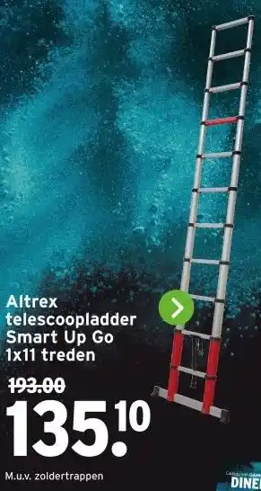 GAMMA Altrex telescoopladder Smart Up Go aanbieding