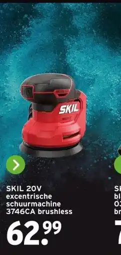 GAMMA SKIL 20V excentrische schuurmachine 3746CA brushless aanbieding