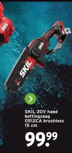 GAMMA SKIL 20V hand kettingzaag 0512CA brushless aanbieding