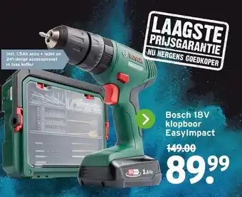 GAMMA Bosch 18V klopboor EasyImpact aanbieding