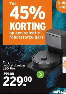 GAMMA Eufy robotstofzuiger L60 Pro aanbieding