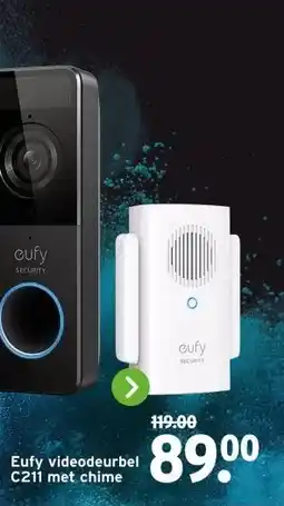 GAMMA Eufy videodeurbel C211 met chime aanbieding