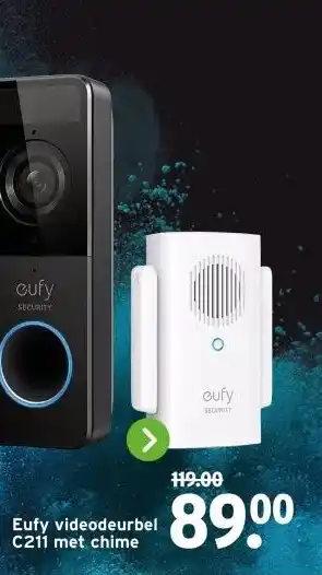 GAMMA Eufy videodeurbel C211 met chime aanbieding