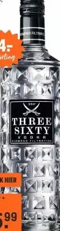Gall & Gall Three Sixty Vodka 70CL aanbieding