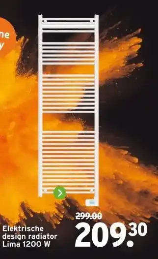 GAMMA Elektrische design radiator Lima aanbieding