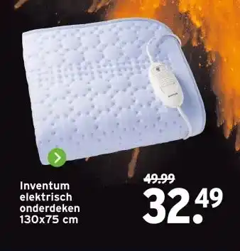 GAMMA Inventum elektrisch onderdeken aanbieding