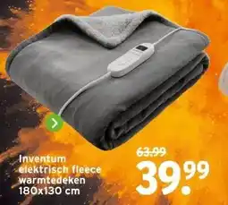 GAMMA Inventum elektrisch fleece warmtedeken aanbieding