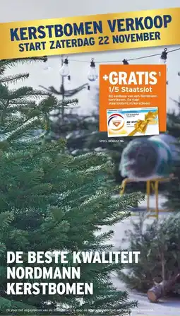 GAMMA DE BESTE KWALITEIT NORDMANN KERSTBOMEN aanbieding