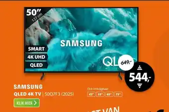 Expert Samsung QLED 4K 50Q7F3 (2025) aanbieding