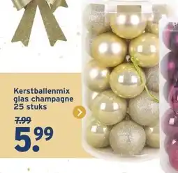 GAMMA Kerstballenmix glas champagne aanbieding