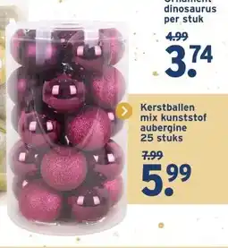 GAMMA Kerstballen mix kunststof aubergine aanbieding