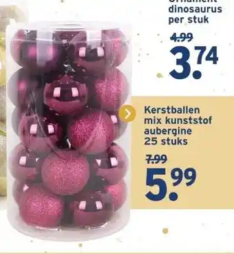 GAMMA Kerstballen mix kunststof aubergine aanbieding